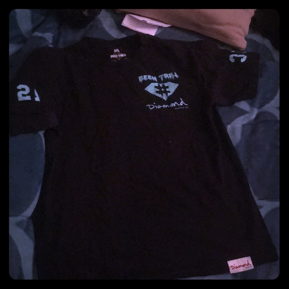 Been trill x diamond supply collar shirt
